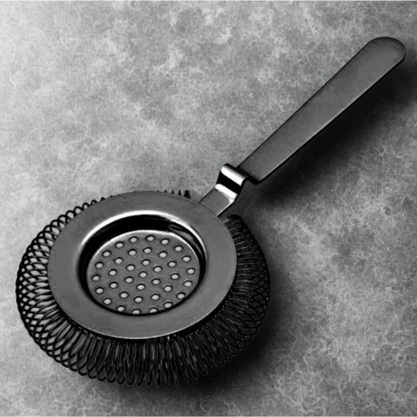 Black cocktail strainer