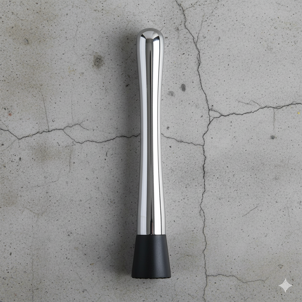 Cocktail Muddler – Stainless Steel & Grooved Head