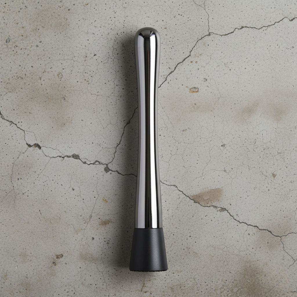 Cocktail Muddler – Stainless Steel & Grooved Head