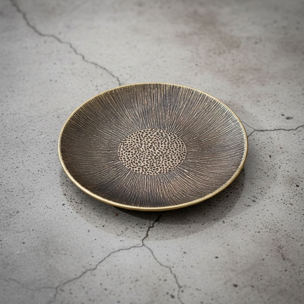 The Zen Disc – Vintage Alloy Coasters with Antique Finish