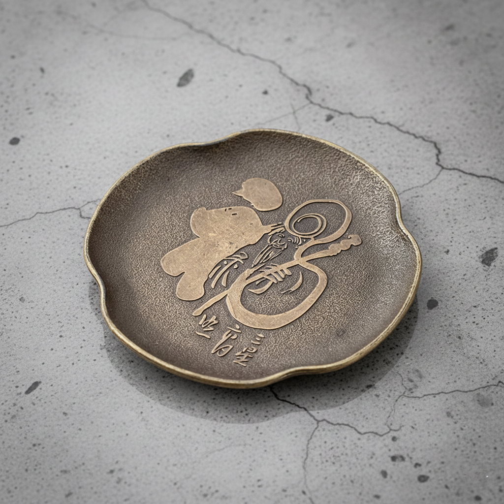 The Zen Disc – Vintage Alloy Coasters with Antique Finish