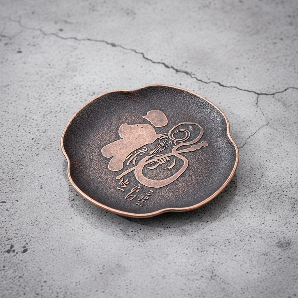 The Zen Disc – Vintage Alloy Coasters with Antique Finish