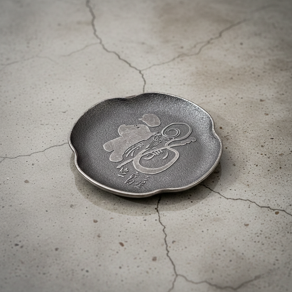The Zen Disc – Vintage Alloy Coasters with Antique Finish