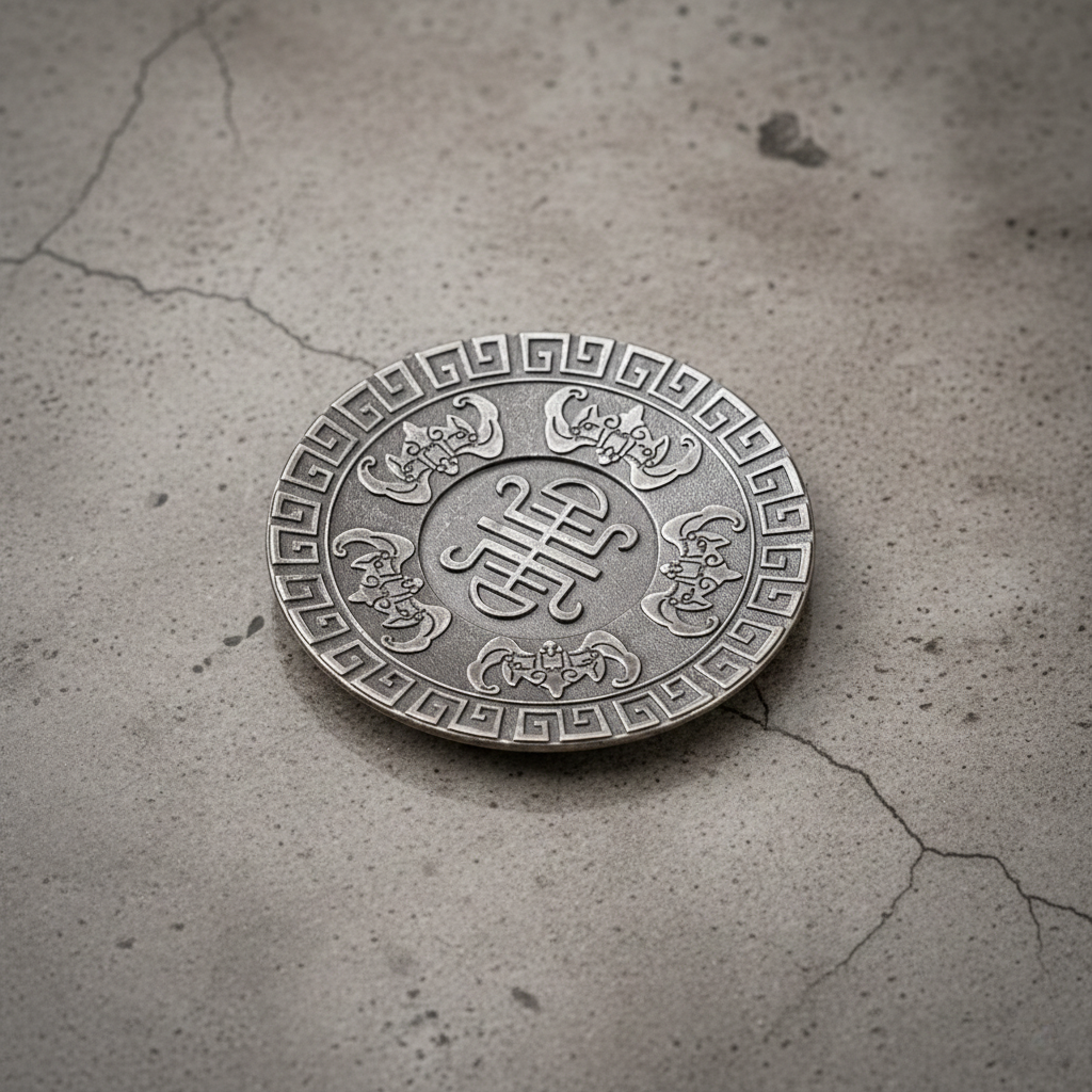 The Zen Disc – Vintage Alloy Coasters with Antique Finish