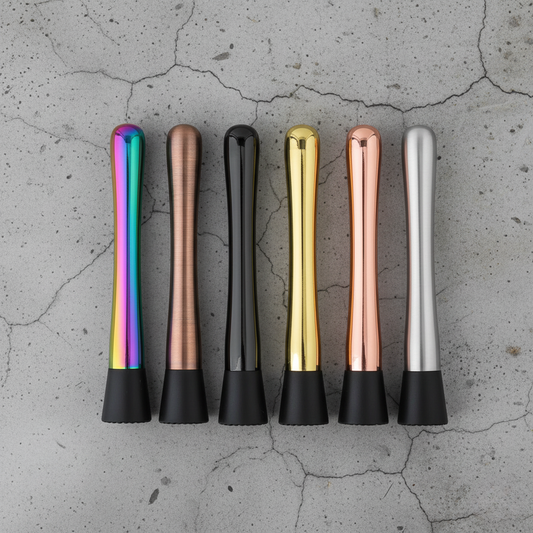 Cocktail Muddler – Stainless Steel & Grooved Head