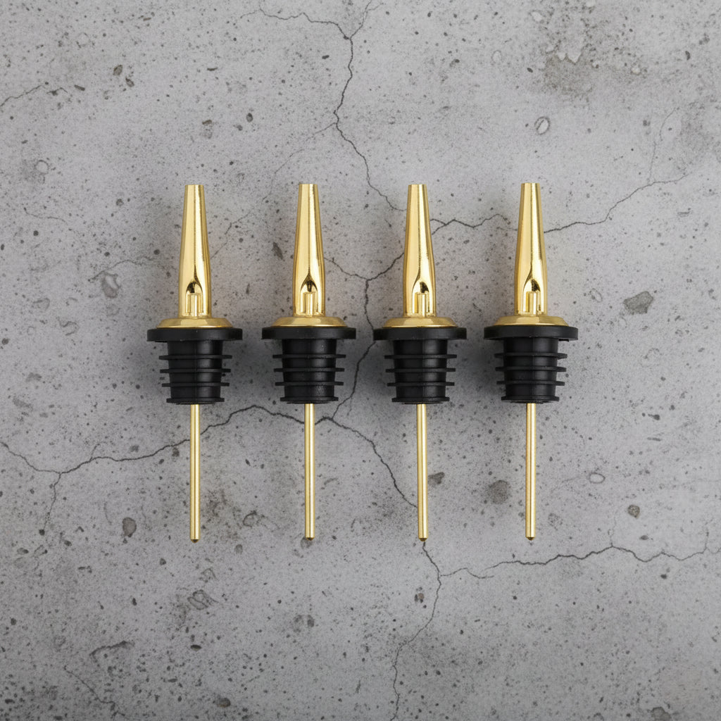 The Flow Control – Stainless Steel Liquor Pour Spouts 4 Pack