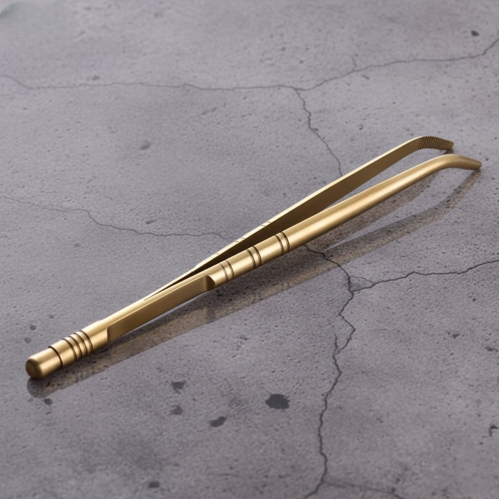The Golden Grip – Premium Stainless Steel Garnish Tweezers