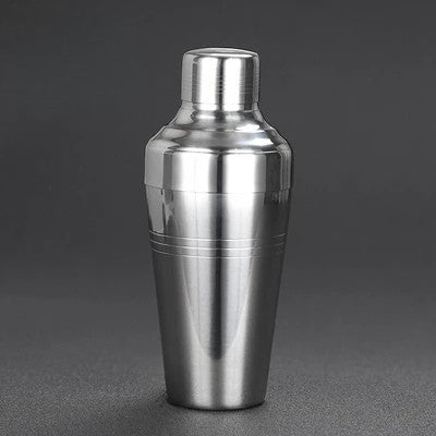Silver 3 part cocktail shaker