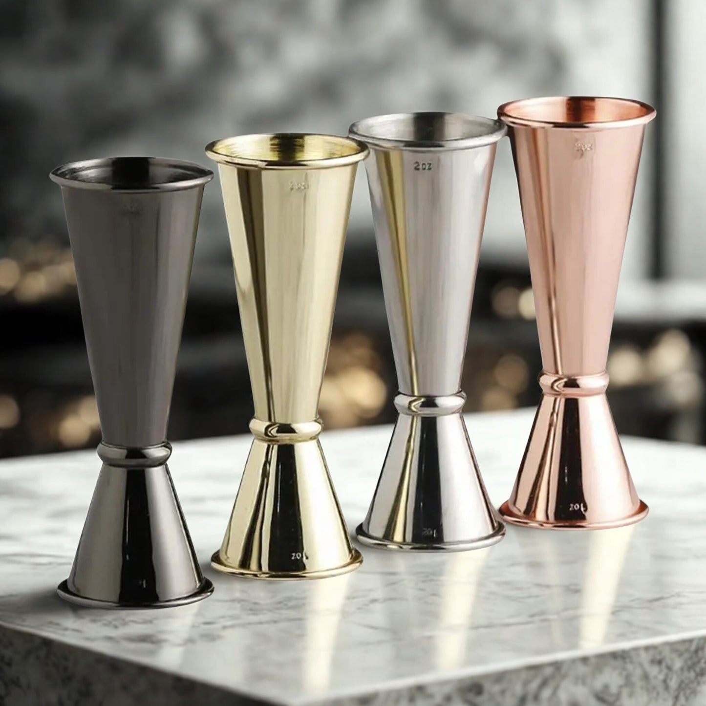 Japanese Dual-Caliber Jiggers 60ml-30ml