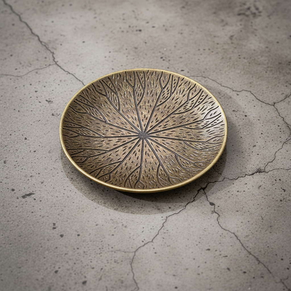 The Zen Disc – Vintage Alloy Coasters with Antique Finish