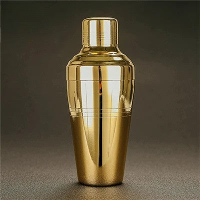gold cobbler cocktail shaker