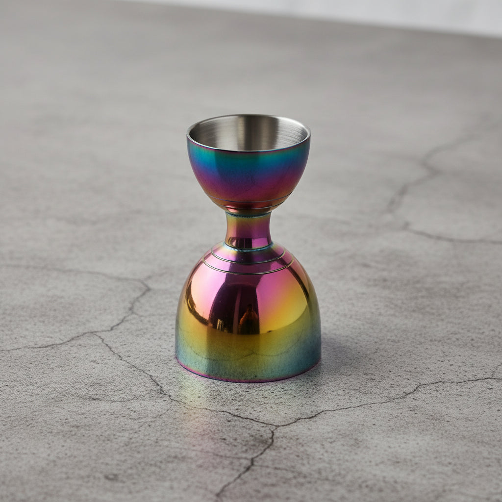 rainbow colored jigger