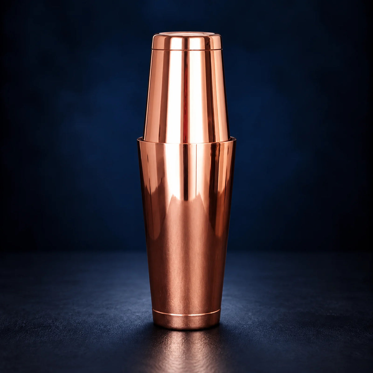 Copper Quake , Copper Boston Cocktail Shaker 850ml / 550ml — assembled