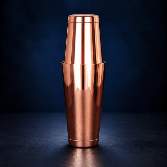 Copper Quake , Copper Boston Cocktail Shaker 850ml / 550ml — assembled