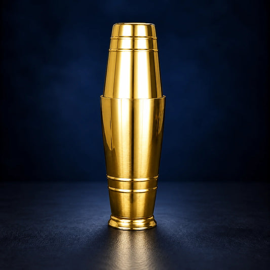 Midas Touch , Gold Boston Cocktail Shaker 750ml / 500ml — assembled