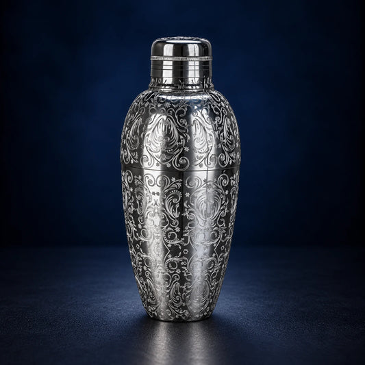 Silver Relic , Vintage-Style Cobbler Cocktail Shaker 450ml — assembled